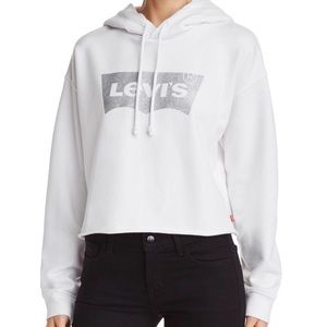NWT Levi’s Glitter Graphic White Hoodie